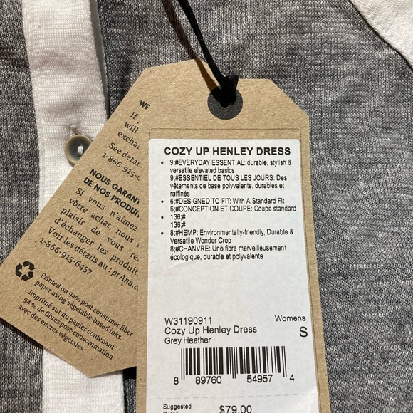 PrAna Cozy Up Henley Dress, Women’s size small, NWT! $79.00! - Picture 4 of 7